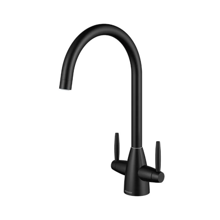 Tutti Twin Lever Mixer Tap Black Velvet