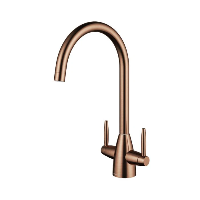 Tutti Twin Lever Mixer Tap Regency Copper