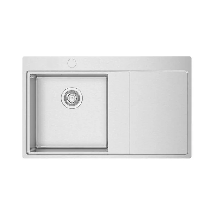 Xeron 86 1 Bowl RHD Inset Sink Stainless Steel