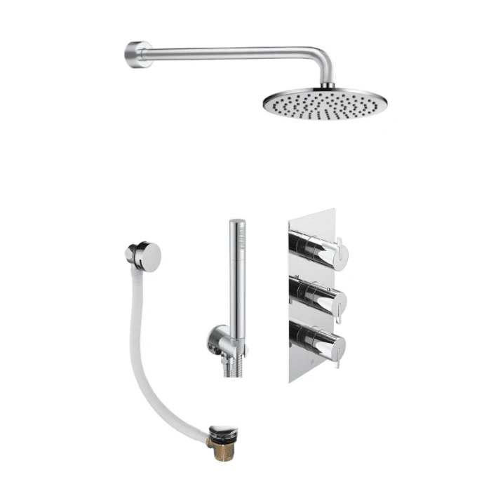 Kio 3-Way Thermostatic Shower Pack Chrome