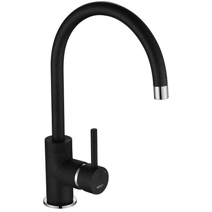 Courbe Curved Spout Sink Mixer Black