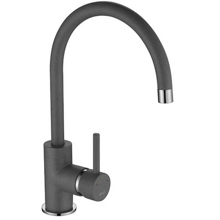 Courbe Curved Spout Sink Mixer Grey