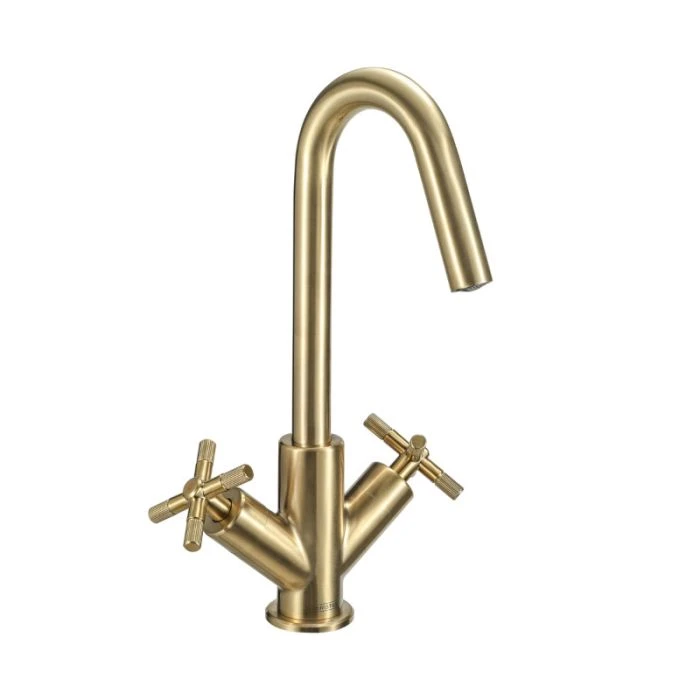 Cruzar Basin Mixer with Clicker Waste Brushed Brass