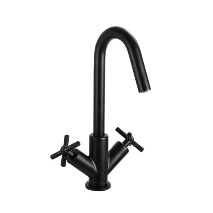 Cruzar Basin Mixer with Clicker Waste Matt Black