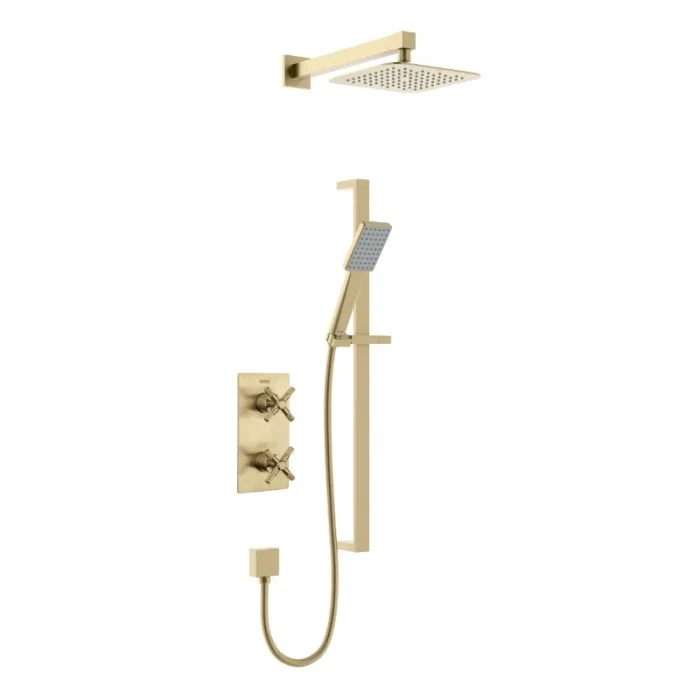 Cruzar 2-Way Recessed Shower Valve Kit Brushed Brass