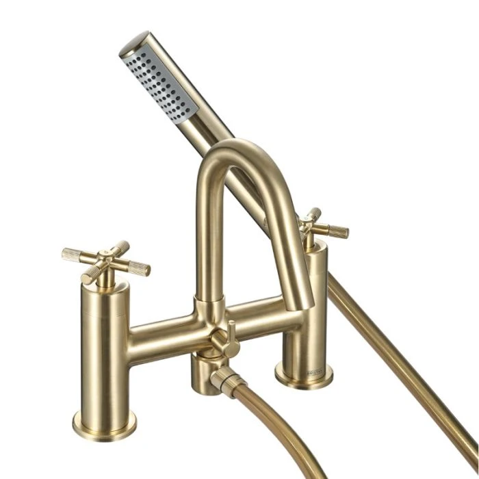 Cruzar Bath Shower Mixer Brushed Brass