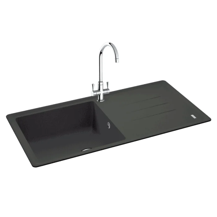 Carron Phoenix Debut 105 1 Bowl Inset Sink Onyx