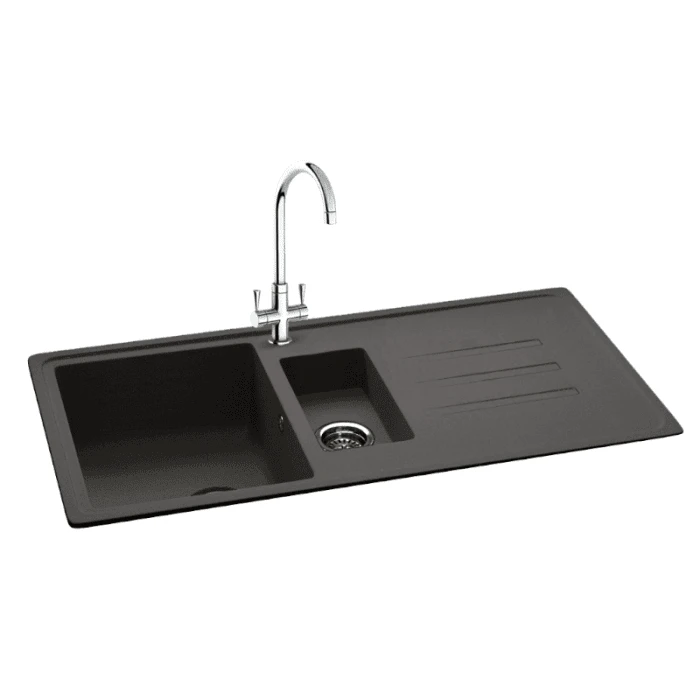 Carron Phoenix Debut 150 1.5 Bowl Inset Sink Onyx