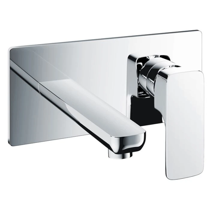 Flute 2 Hole Wall Mounted Basin Mixer