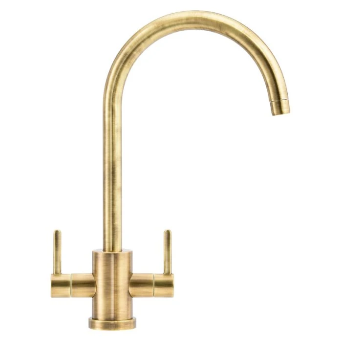 Franke Krios J Spout Low Pressure Kitchen Tap Brass
