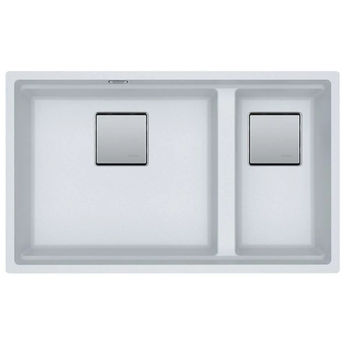 Franke Kubus 2 1.5 Bowl Undermount Sink Polar White