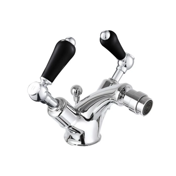 Grosvenor Black Lever Bidet Mixer Chrome