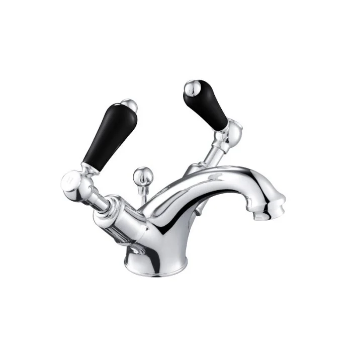 Grosvenor Black Lever Basin Mixer Chrome
