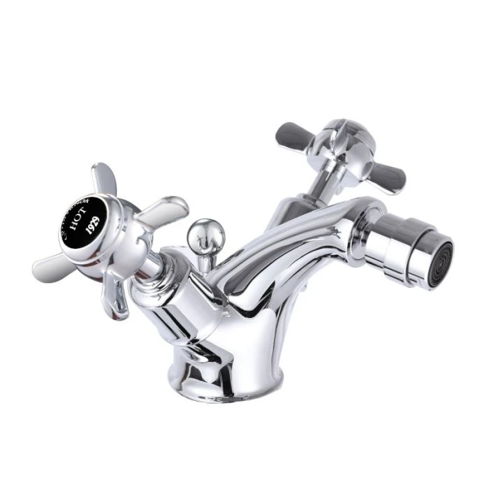 Grosvenor Black Pinch Bidet Mixer Chrome
