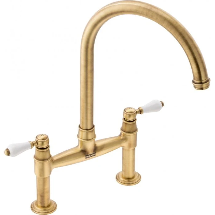 Franke Gloriana Bridge Lever Sink Mixer Brushed Brass