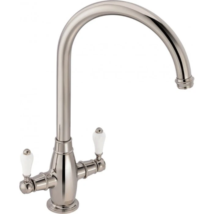 Franke Gloriana Traditional Twin Lever Sink Mixer Polished Nickel