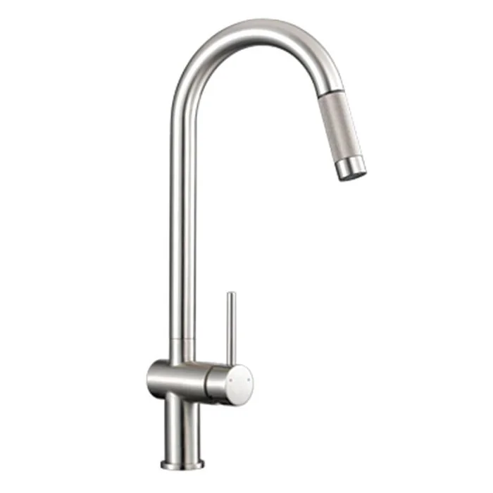 Grande Pull Out Spray Sink Mixer Brushed Steel