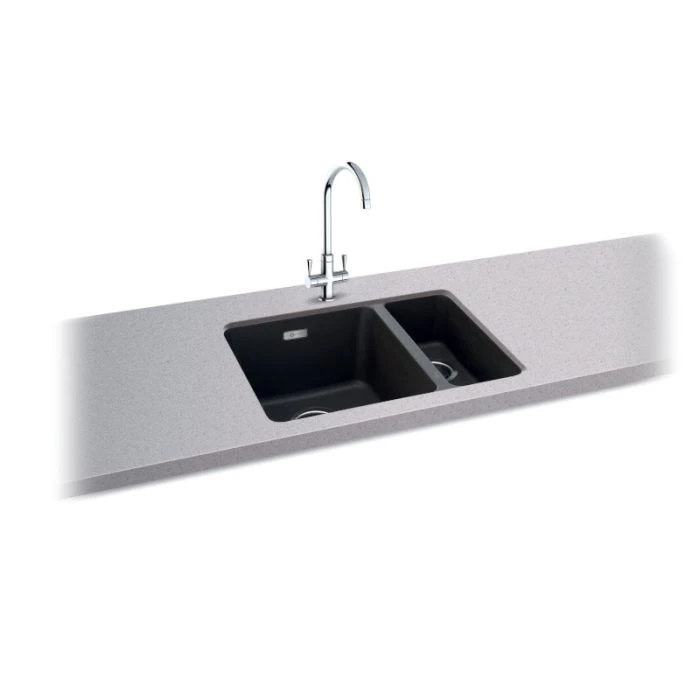 Carron Phoenix Haven 150-16 1.5 Bowl RHSB Sink Matt Black