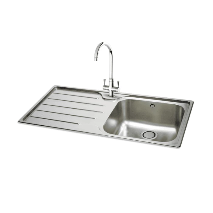 Carron Phoenix Ibis 100 1 Bowl LHD Inset Sink Stainless Steel