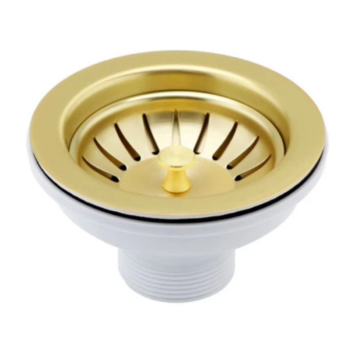 JTP 90mm Basket Strainer Waste Brushed Brass