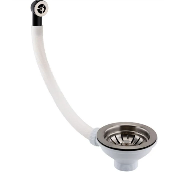 JTP 90mm Strainer Waste Round Overflow Stainless Steel