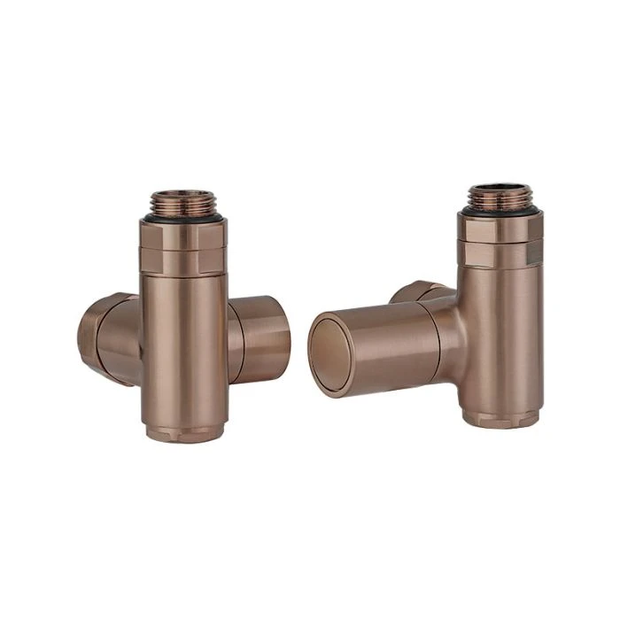 JTP Dual Fuel Radiator Valves Brushed Bronze
