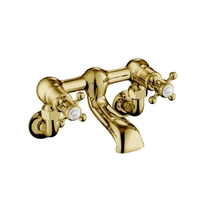 Grosvenor Cross Wall Bath Filler Gold