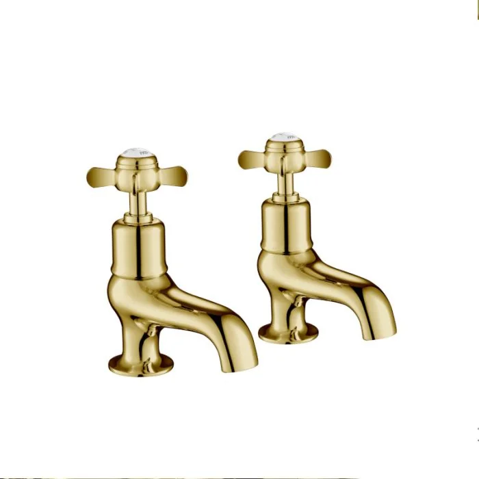 Grosvenor Pinch Bath Taps Gold
