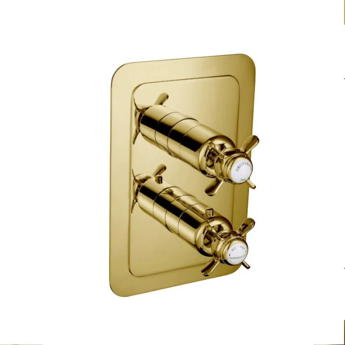 Grosvenor Pinch 2 Way Thermostatic Shower Valve Gold