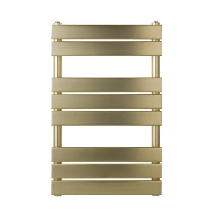 JTP Hix 800 x 500 Straight Towel Rail Brushed Brass