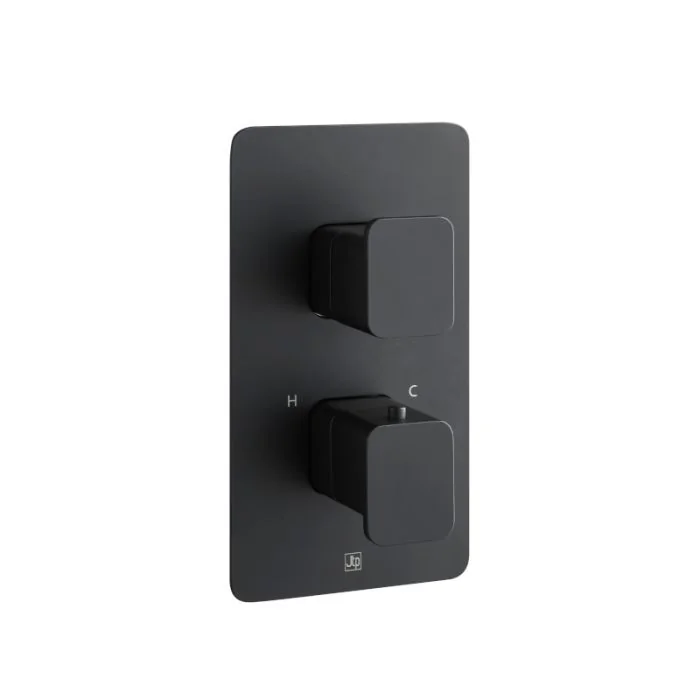 Hix Thermostatic 2 Way Shower Valve Black