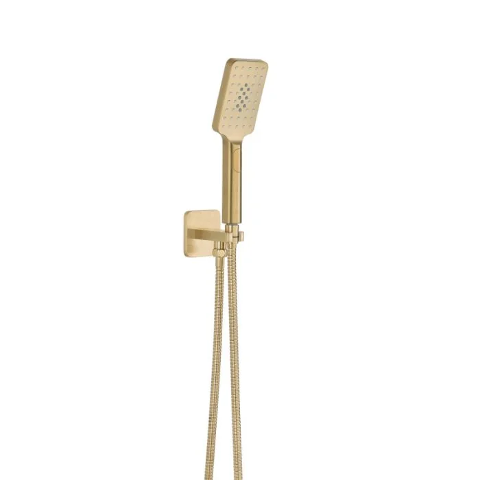 Hix Wall Outlet Handset Hose Kit Brass