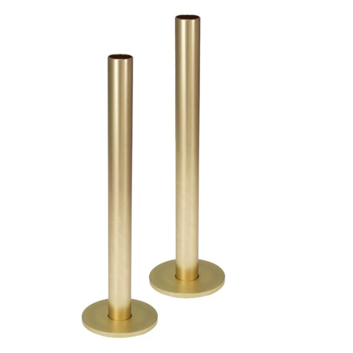 JTP Radiator Pipe and Flanges Brushed Brass