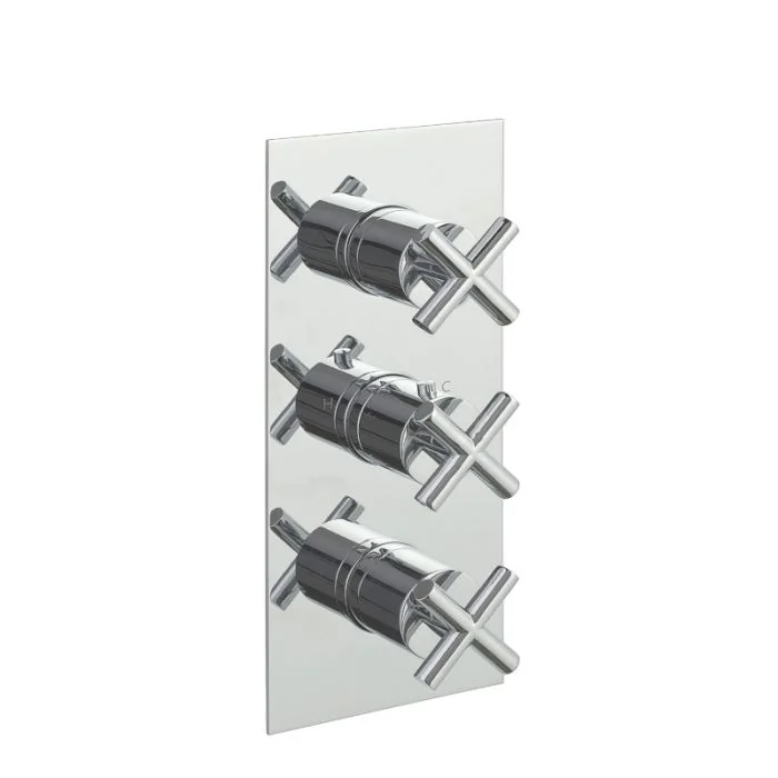 Solex 2-Way 3 Handle Shower Valve Chrome