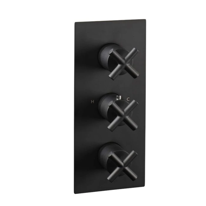 Solex 3-Way 3 Handle Shower Valve Black