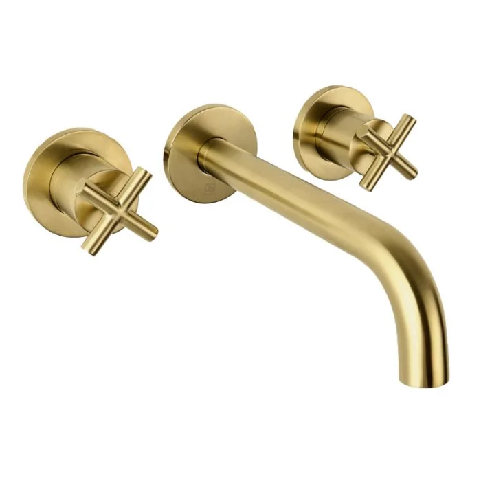 Solex Wall Mounted Basin Mixer Brass