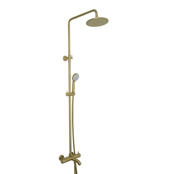 VOS 3 Way Thermostatic Shower Riser Kit Brass