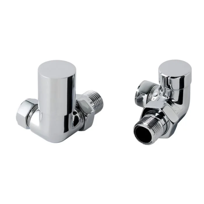 JTP VOS Corner Radiator Valves Chrome 