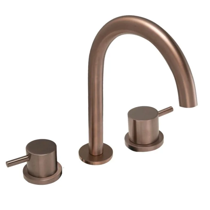 VOS Deck Mounted Basin Mixer Bronze