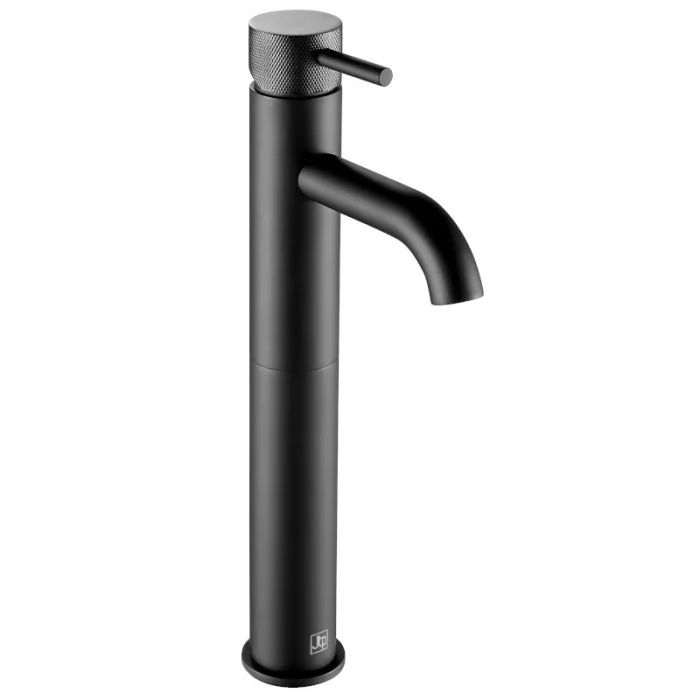 VOS Designer Handle Tall Basin Mixer Matt Black