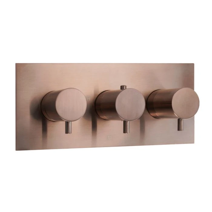 VOS 3 Lever 2 Way Horizontal Shower Valve Bronze