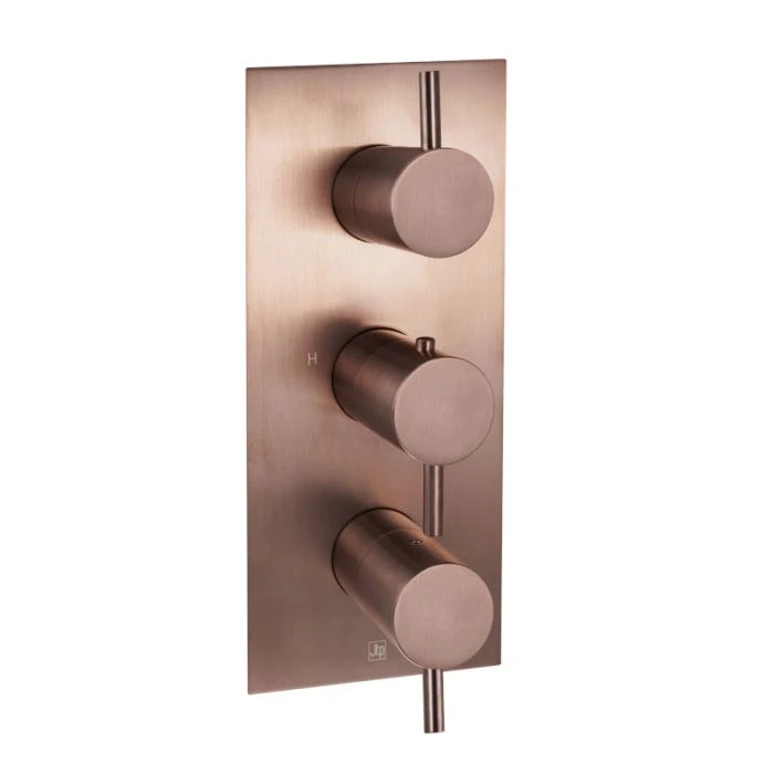 VOS 3 Lever 2 Way Vertical Shower Valve Bronze