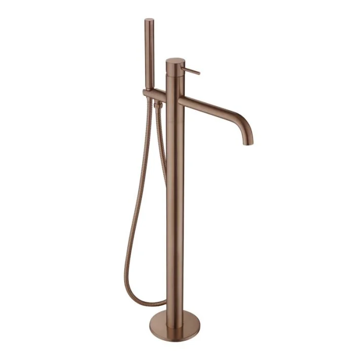 VOS Floor Standing Bath Shower Mixer Bronze