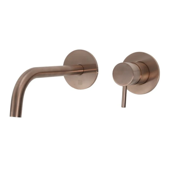 VOS Single Lever Wall Basin Mixer Bronze