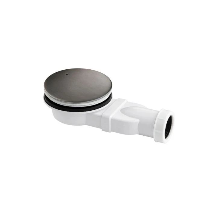 VOS Slim Shower Waste Brushed Black