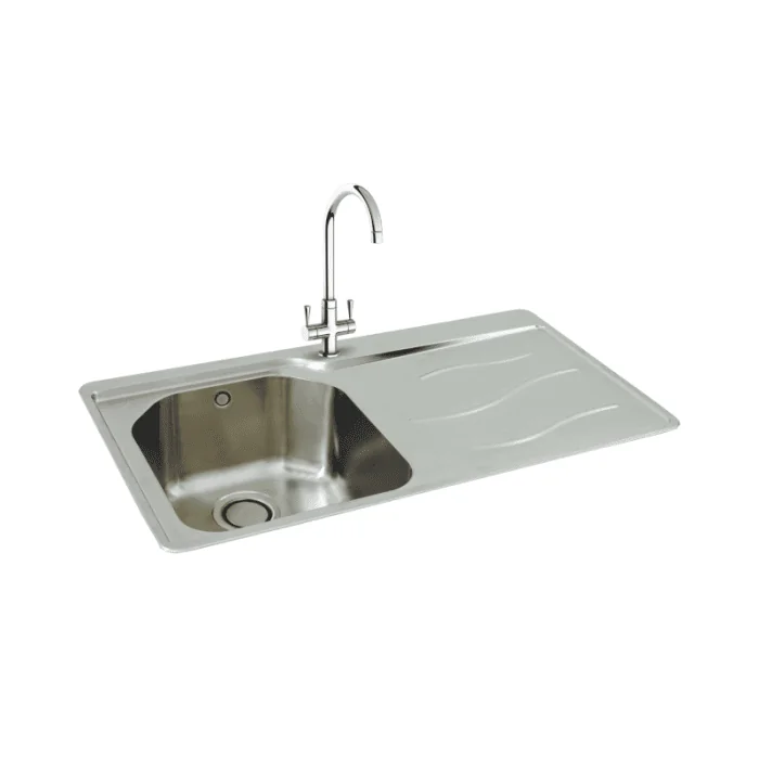 Carron Phoenix Maui 90 1 Bowl RHD Inset Sink Stainless Steel