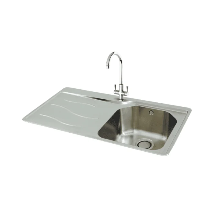 Carron Phoenix Maui 90 1 Bowl LHD Inset Sink Stainless Steel