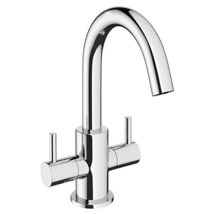 Mike Pro Twin Lever Basin Mixer Chrome