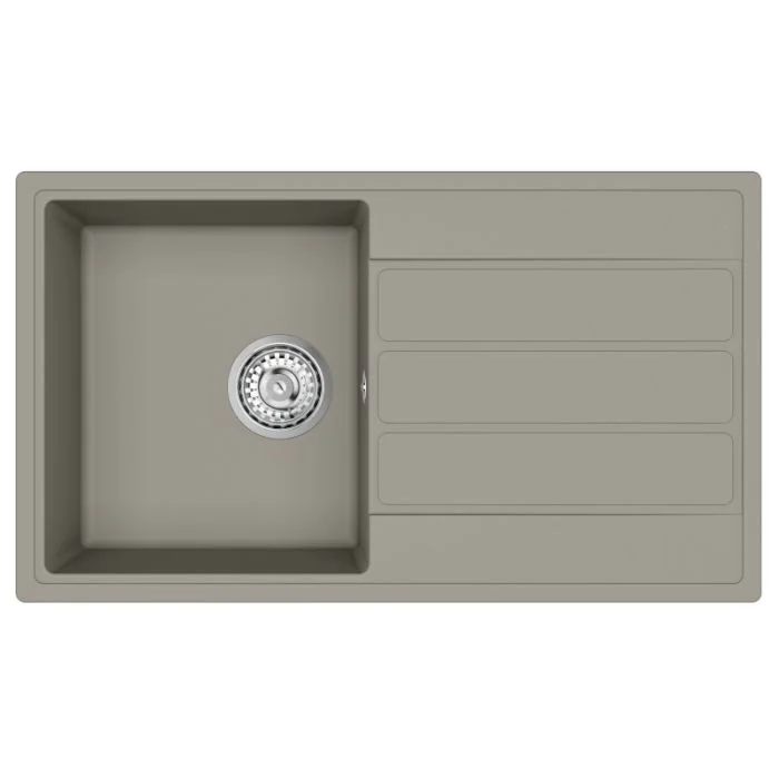 Mio Compact Square Single Bowl and Drainer Fossil
