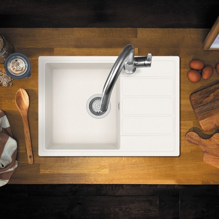 Mio Compact Extra Small Single Bowl Drainer Blizzard